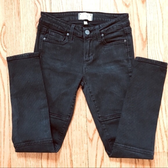 Paige Low Waist Deep Black Skinny Jeans Size 25 - Picture 13 of 15